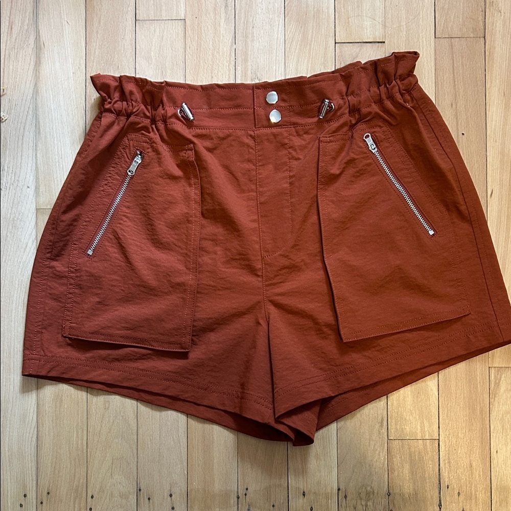 CALIA by Carrie Underwood High Waist Rust Shorts